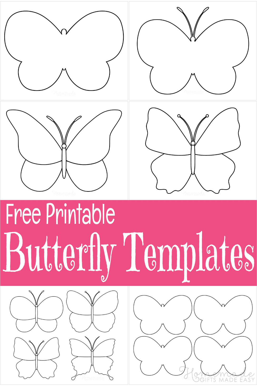 Free Printable Butterfly Templates &amp; Outlines in Large Printable Butterfly Stencil