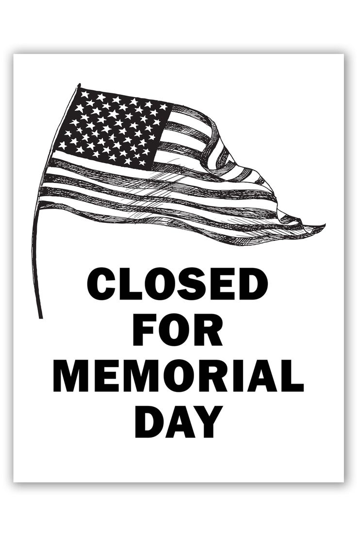 Free Printable Closed For Memorial Day Sign Set regarding Free Closed For Memorial Day Printable Sign