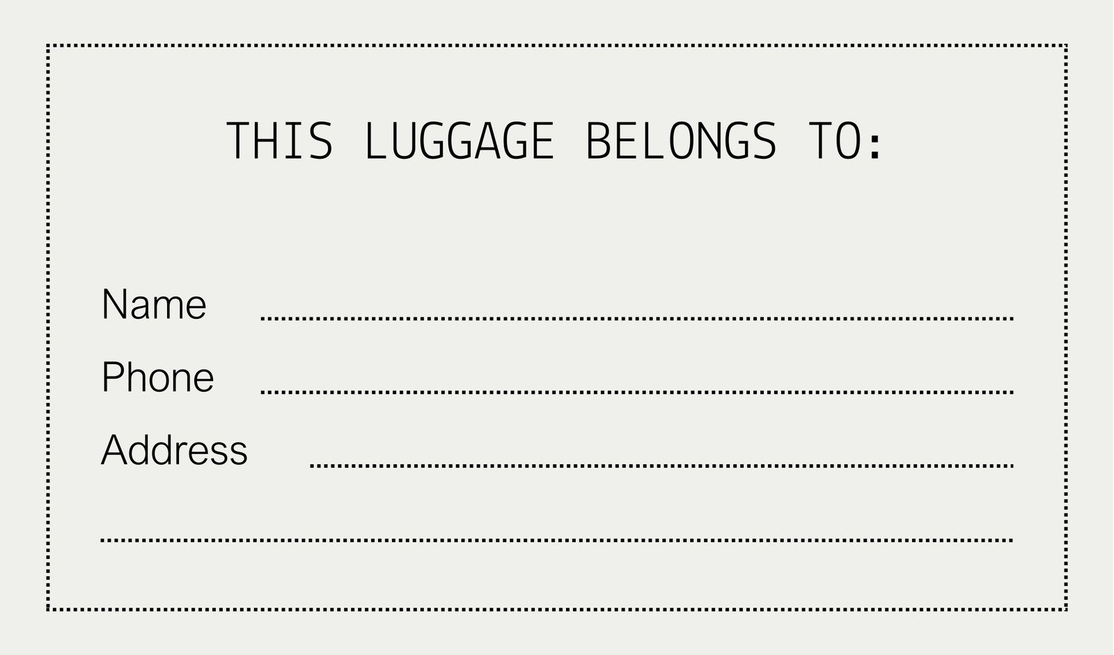 Free Printable, Customizable Luggage Tag Templates | Canva within Free Field Trip Name Tags Template
