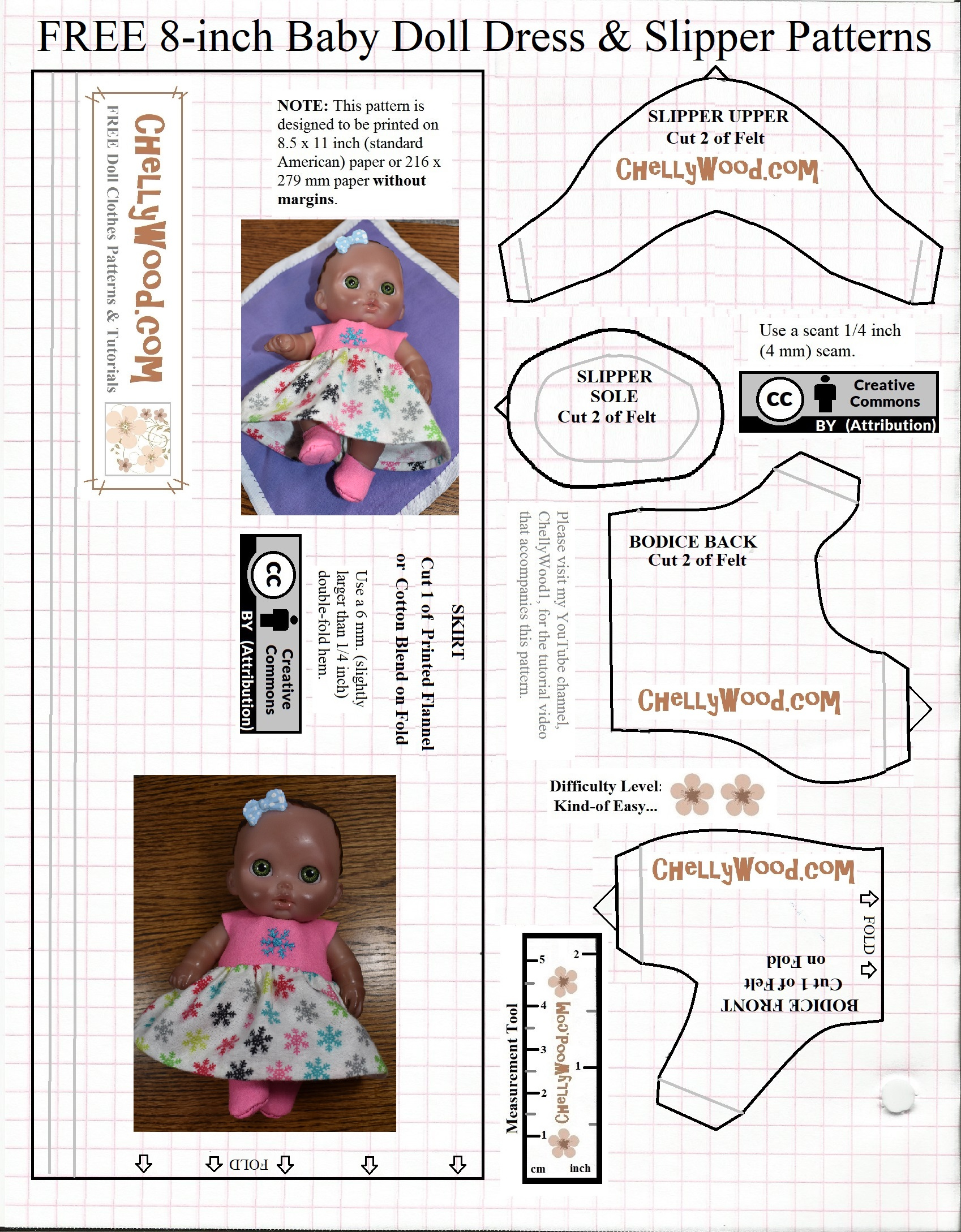 Free Printable #Doll Clothes Pattern: #Felt Booties For 8″ #Baby with regard to Free Printable Cabbage Patch Doll Clothes Patterns