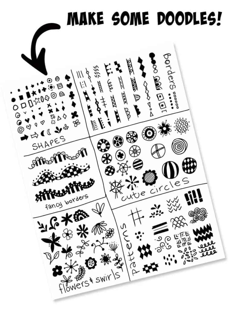 Free Printable Doodle Sheet – Artsy Fartsy Life with Free Printable Doodle Patterns