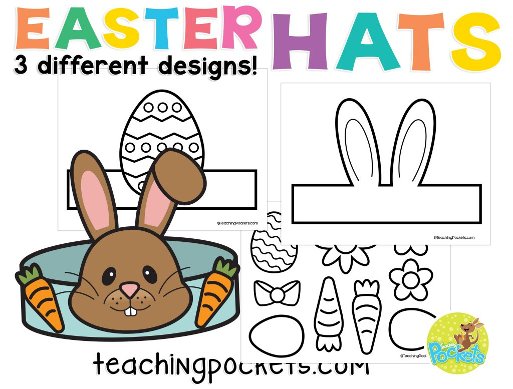 Free Printable Easter Bunny Hat Template For Kids – Teaching Pockets with Free Easter Hat Printables