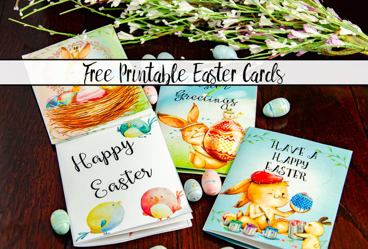 Free Printable Easter Cards: 4 Adorable Designs for Free Printable Easter Cards For Daughter