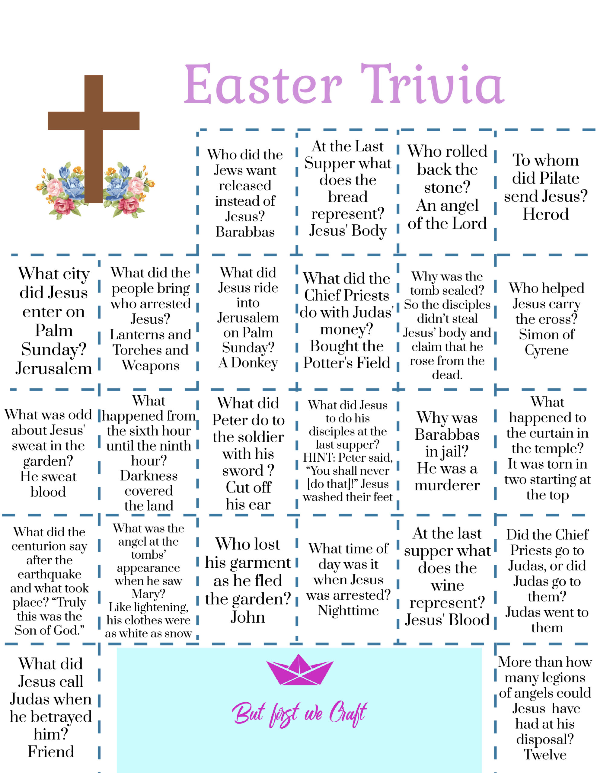 Free Printable Easter Trivia – But First We Craft throughout Free Easter Trivia Printable