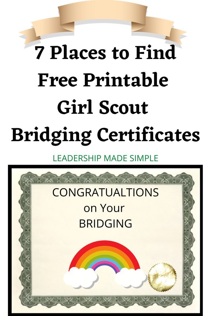 Free Printable Girl Scout Bridging Certificates inside Free Bridging Certificate Printable