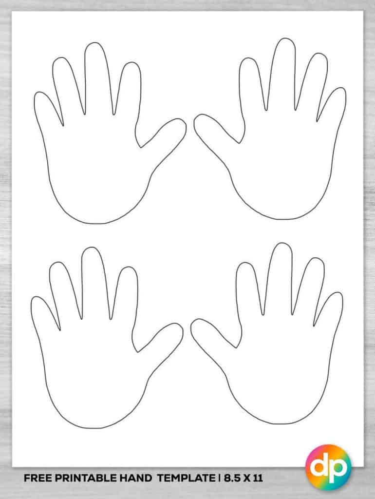 Free Printable Hand Template - Dailyprintables - Worksheets Library within Free Printable Hand Template