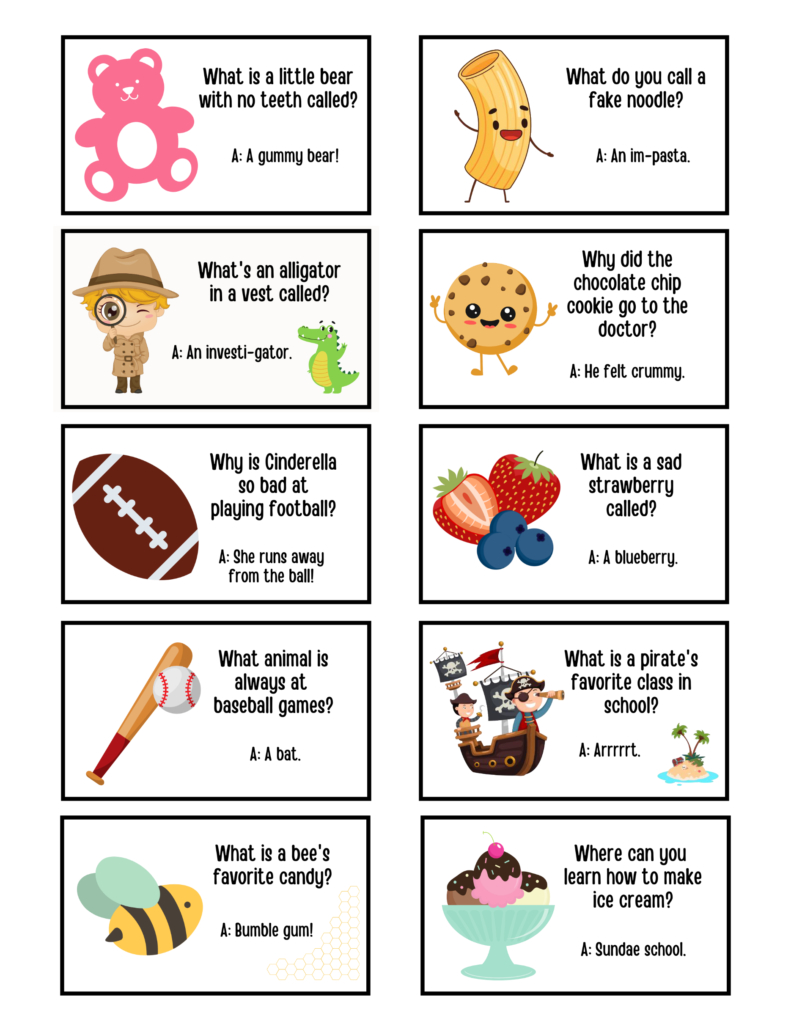 Free Printable Lunch Box Jokes | Baking You Happier - Worksheets throughout Free Printable Jokes For Seniors