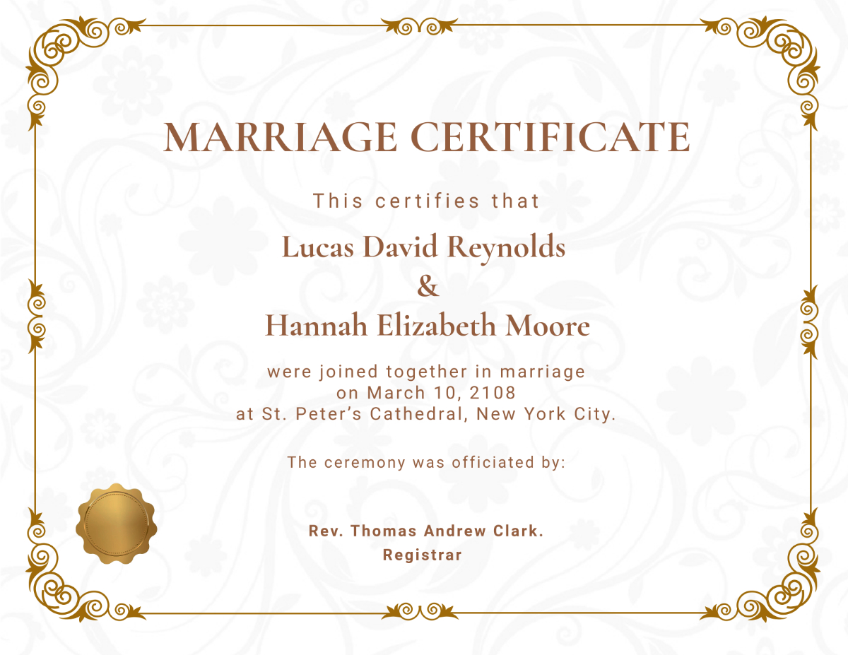 Free Printable Marriage Certificate Templates To Customize Online inside Free Fake Marriage Certificate Template