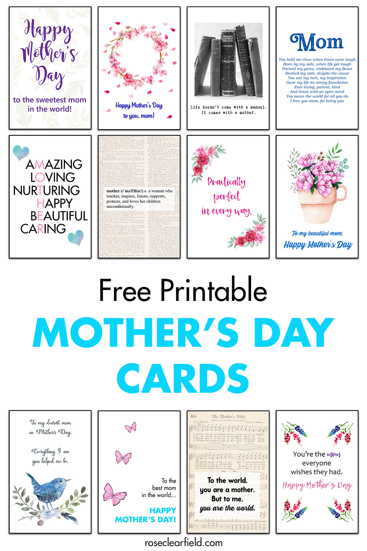 Free Printable Mother&amp;#039;S Day Cards • Rose Clearfield in Free Mothers Day Cards From Husband Printable