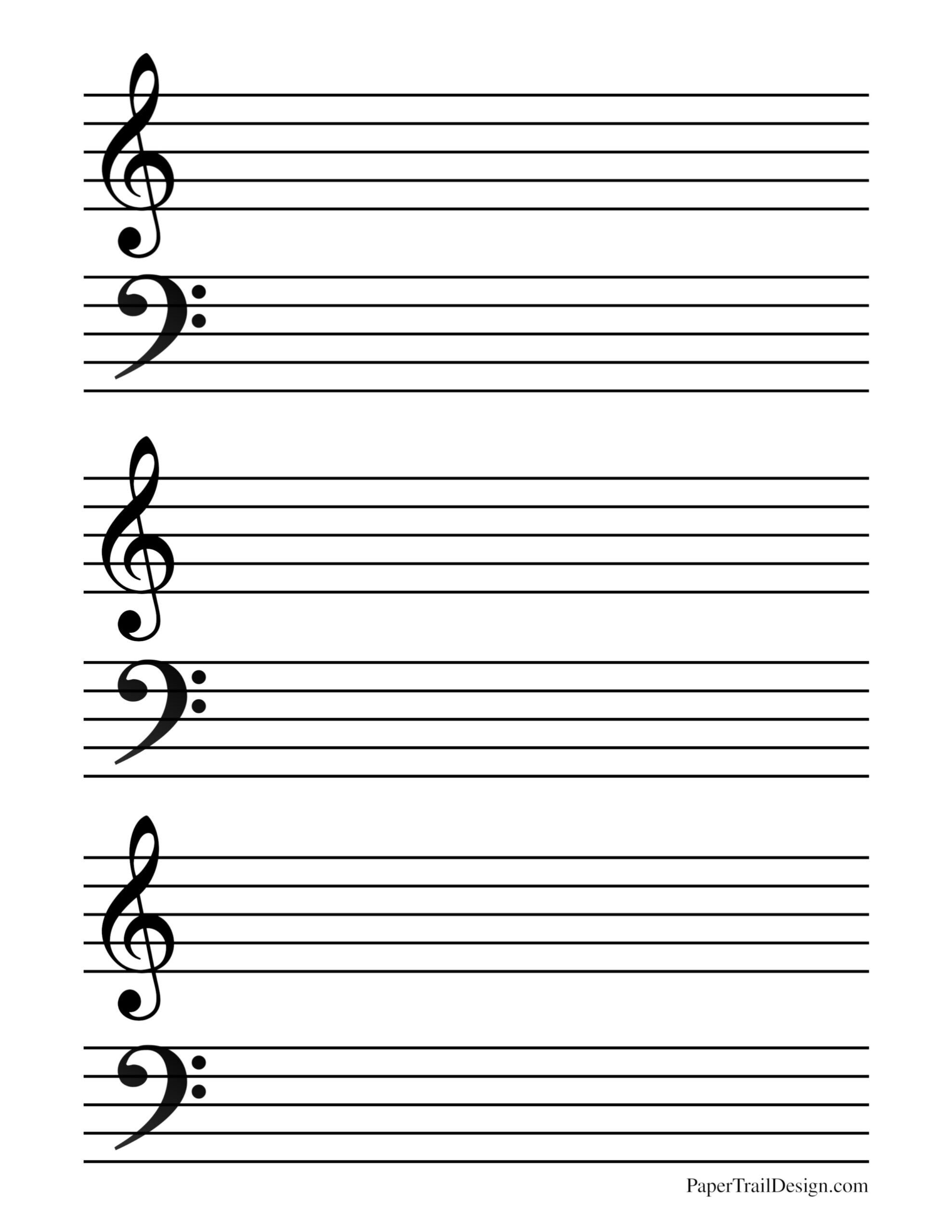 Free Printable Music Staff Paper - Paper Trail Design throughout Free Printable Music Staff Paper