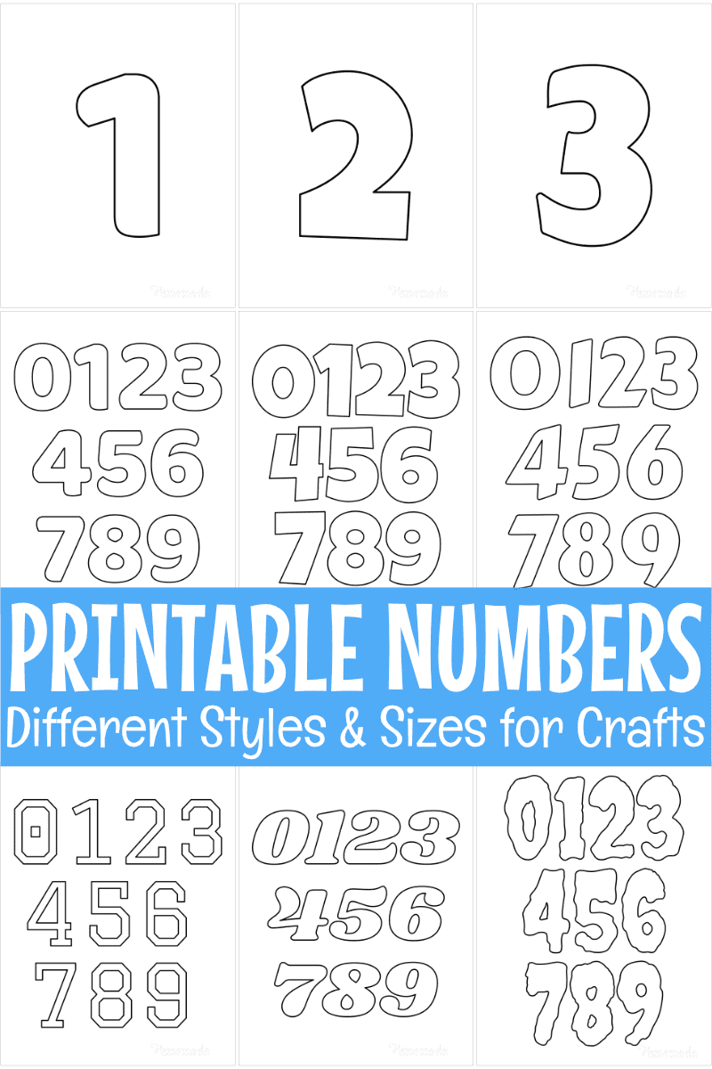 Free Printable Numbers For Crafts throughout 3 Inch Number Stencils Printable