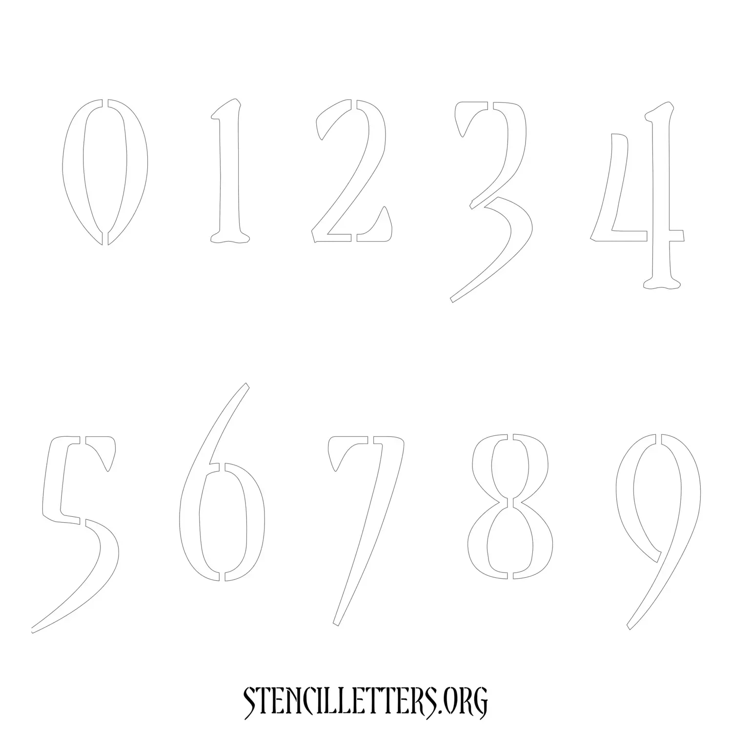 Free Printable Numbers Stencils Design Style 2 Elegant - Stencil pertaining to Free Printable 12 Inch Number Stencils