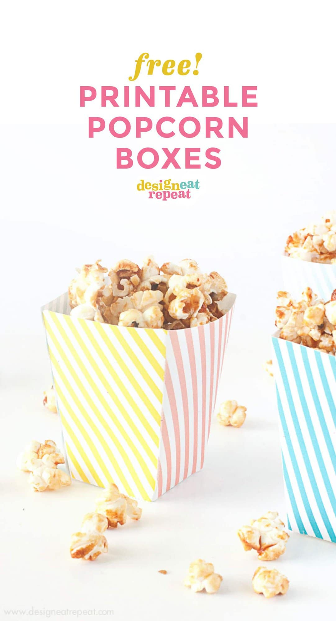 Free Printable Popcorn Box Template - Design Eat Repeat inside Free Popcorn Printables