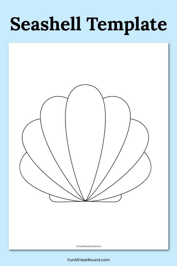 Free Printable Seashell Template regarding Free Printable Shell Templates