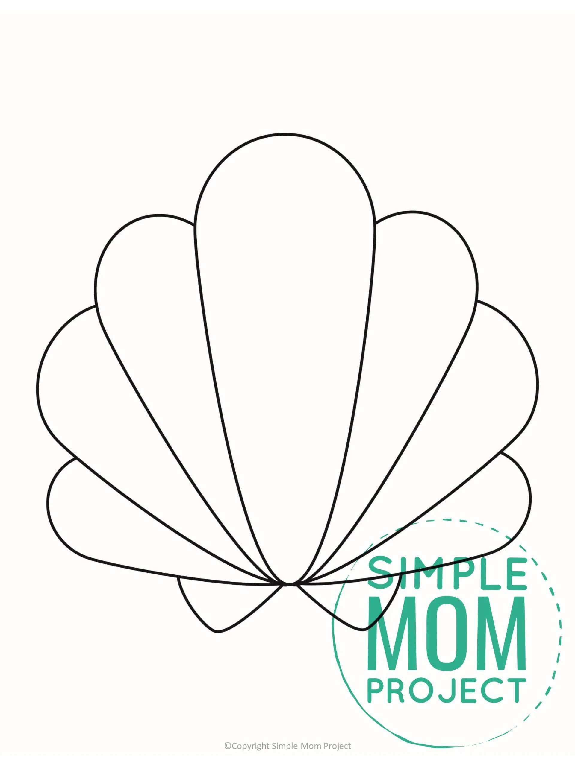 Free Printable Seashell Template – Simple Mom Project intended for Free Printable Shell Templates