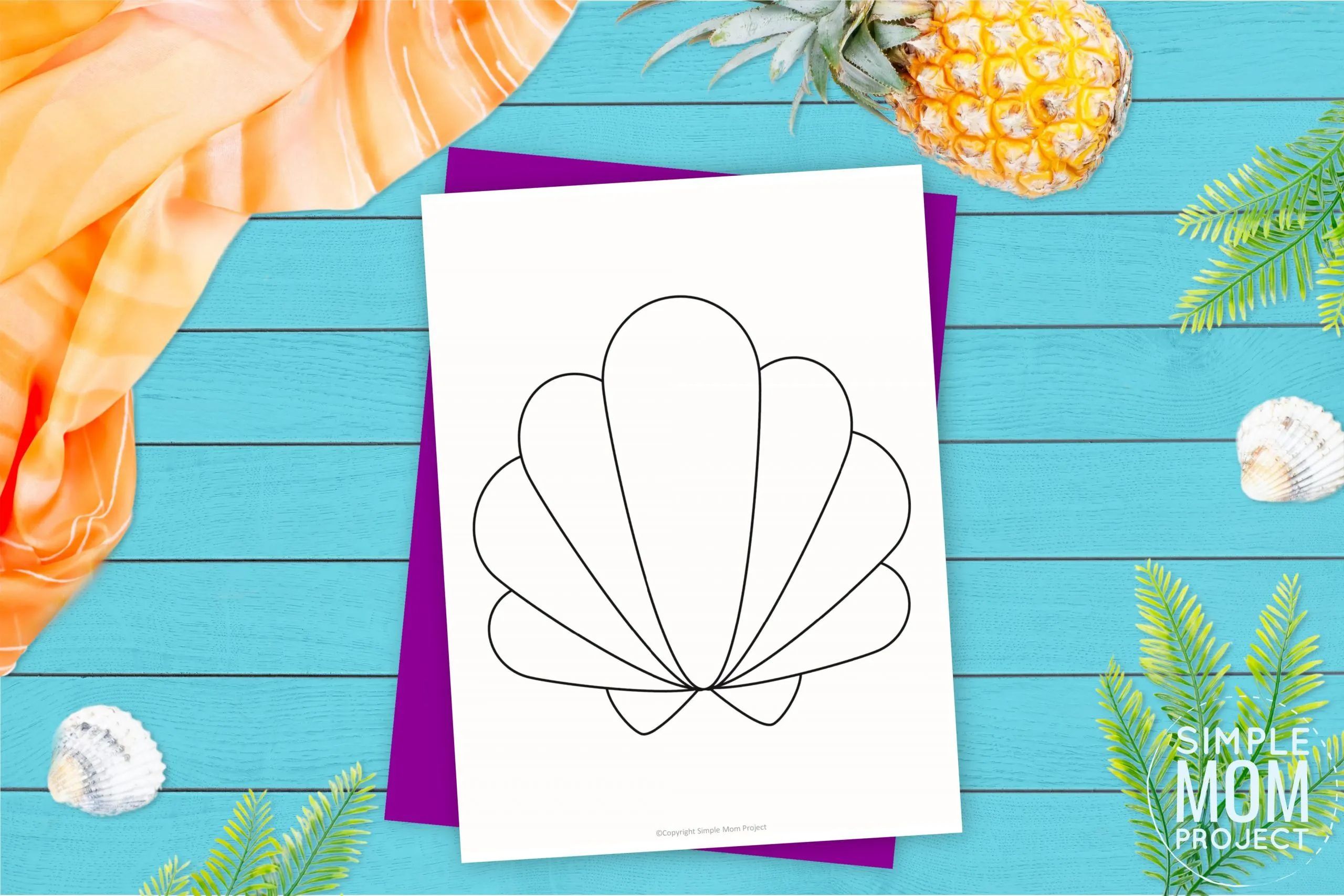 Free Printable Seashell Template – Simple Mom Project within Free Printable Shell Templates