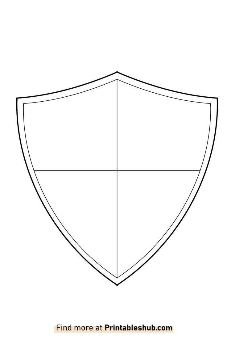 Free Printable Shield Templates [Pdf Included] with Free Printable Shield Pattern