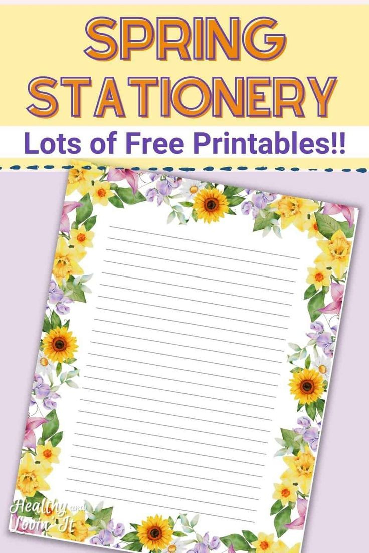Free Printable Spring Stationery regarding Free Printable Spring Stationery
