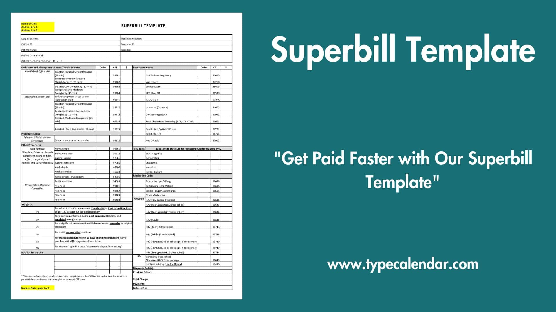 Free Printable Superbill Templates [Pdf] Psychotherapy, Speech intended for Free Pediatric Superbill Template