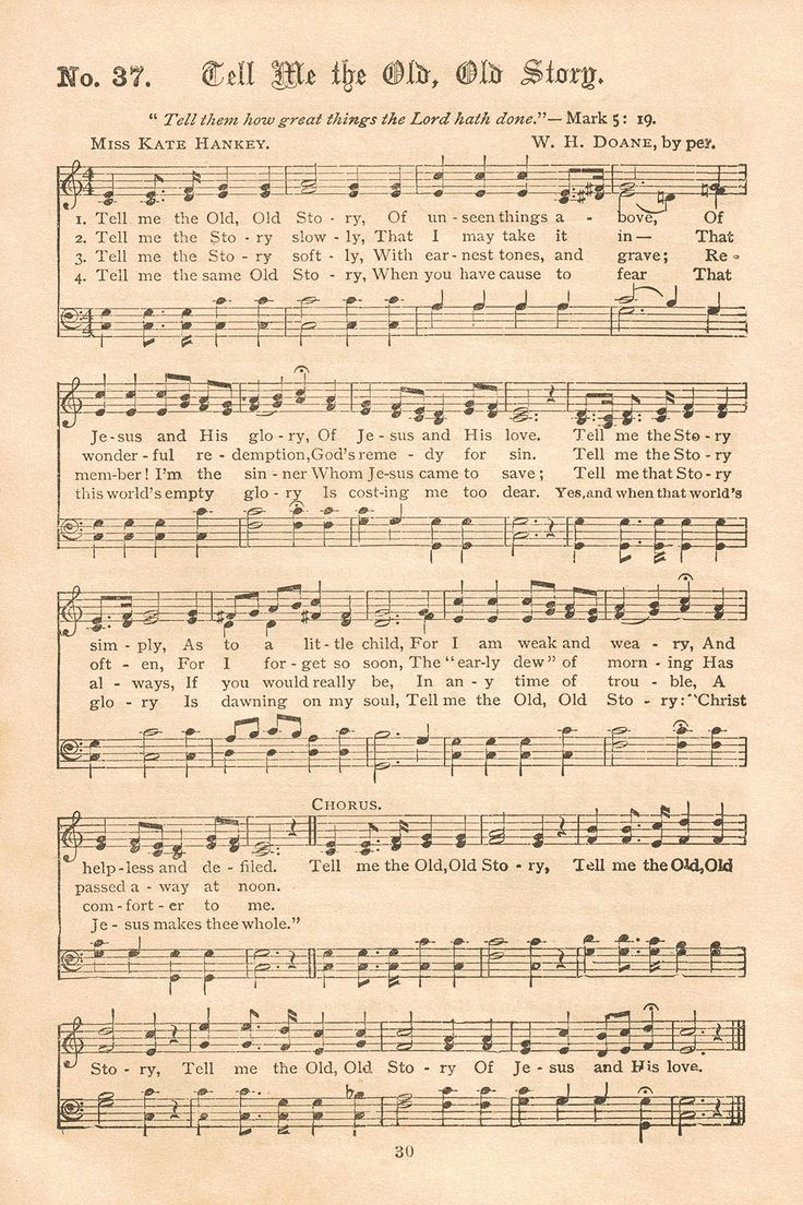 Free Printable Vintage Gospel Hymns Sheet Music regarding Free Printable Christian Music Lyrics