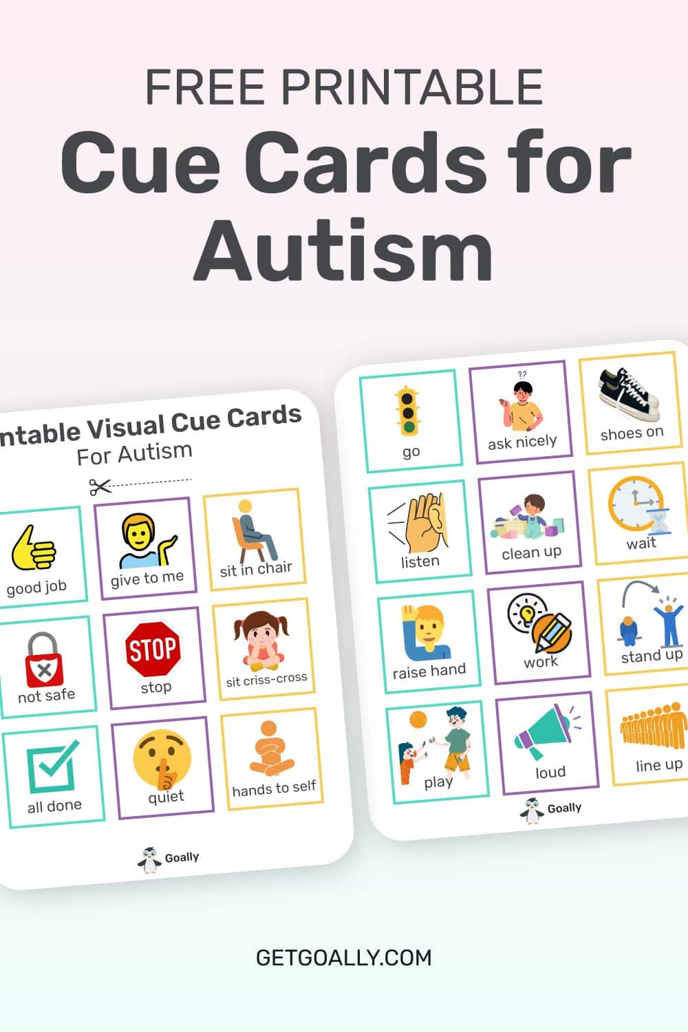 Free Printable Visual Cue Cards For Autism regarding Autism Visuals Free Printables