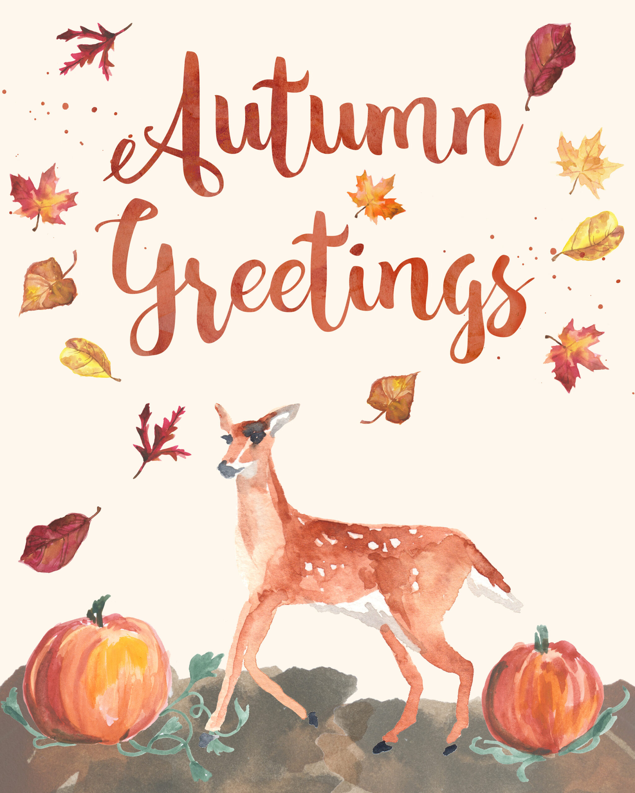 Free Printable Watercolor Wall Art – Autumn Greetings – Live Love with regard to Free Printable Autumn Images