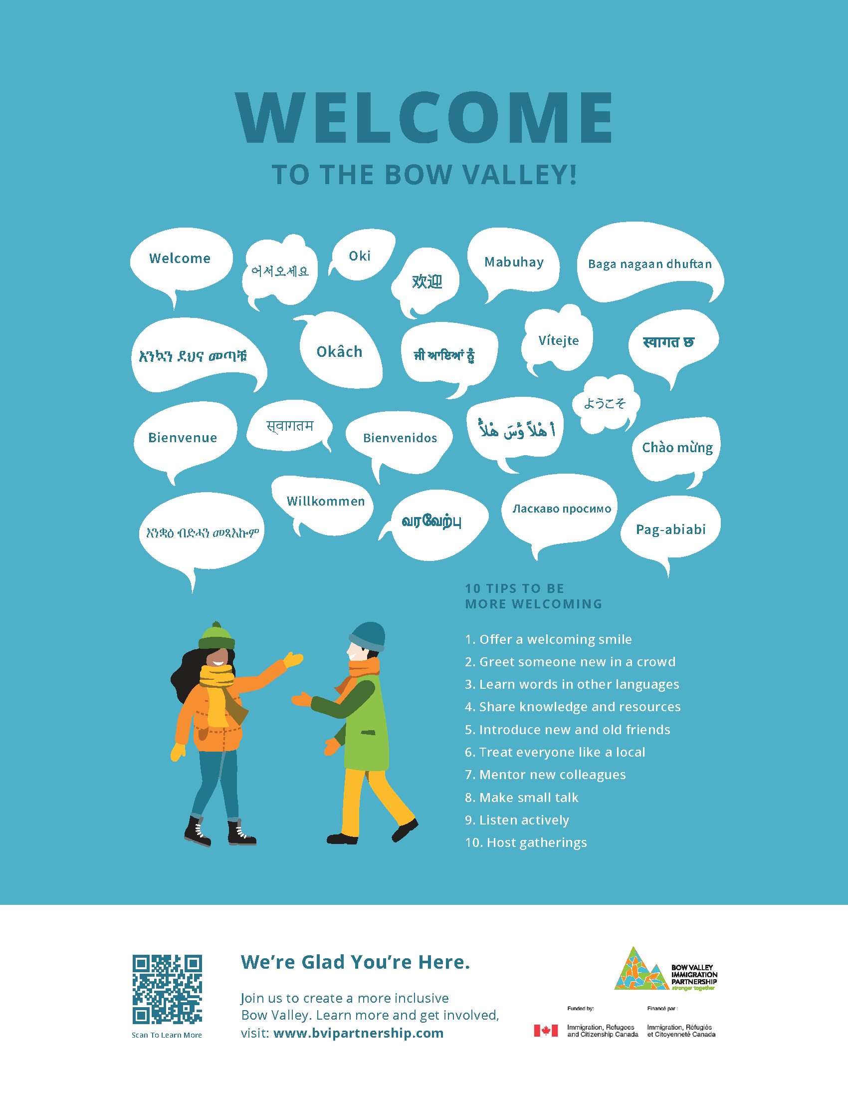 Free Resource - Multilingual Welcome Poster — Bow Valley within Free Printable Multilingual Welcome Poster