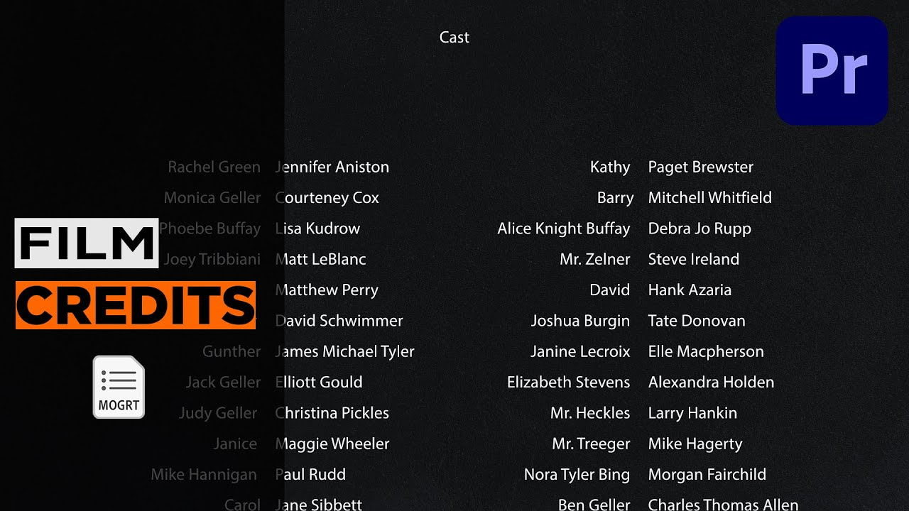 Free Rolling Film Credits Templates In Premiere Pro throughout Free Premiere Pro Credits Template