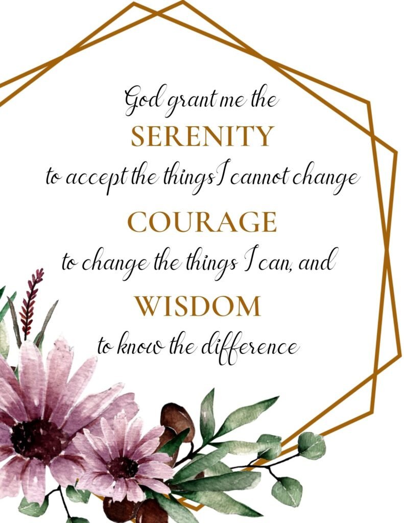 Free Serenity Prayer Printables for Free Printable Serenity Prayer
