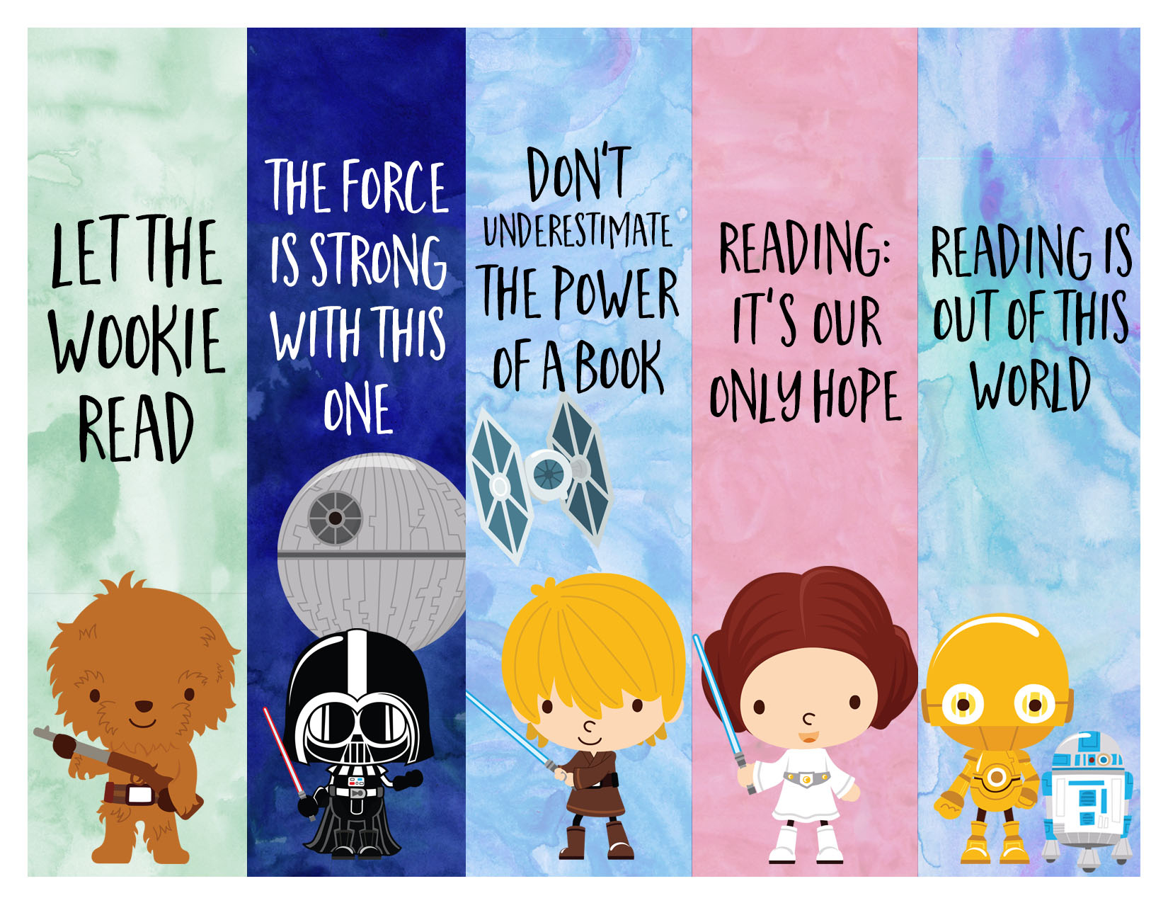 Free Star Wars Printable Bookmarks! within Free Printable Star Wars Bookmarks