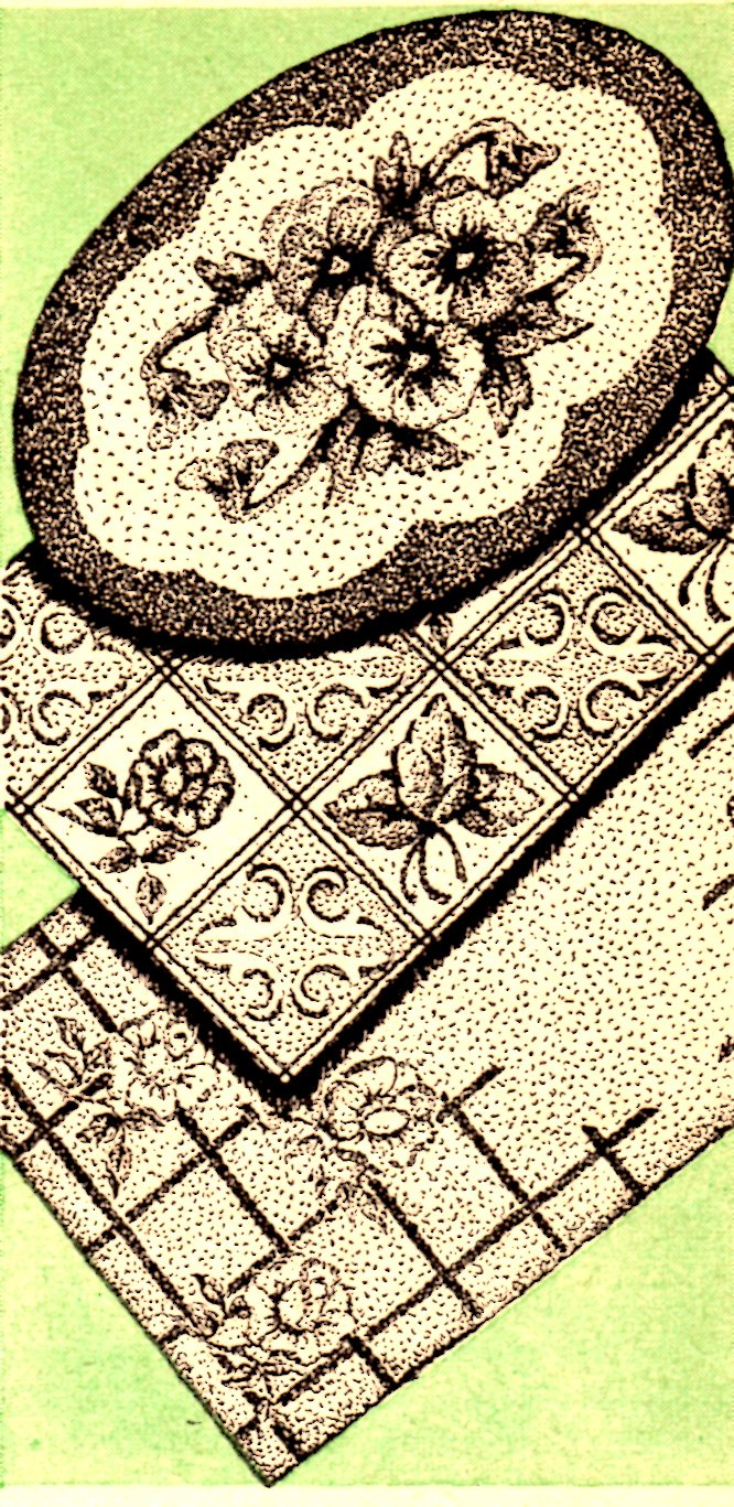 Free Vintage Hooked Rug Pattern Archives - Vintage Crafts And More in Free Printable Latch Hook Patterns