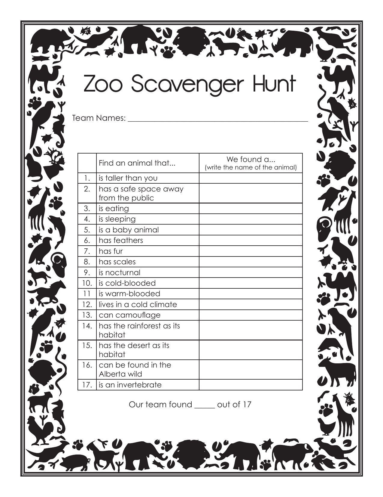 Free Zoo Field Trip Worksheet, Download Free Zoo Field Trip regarding Free Zoo Field Trip Printables