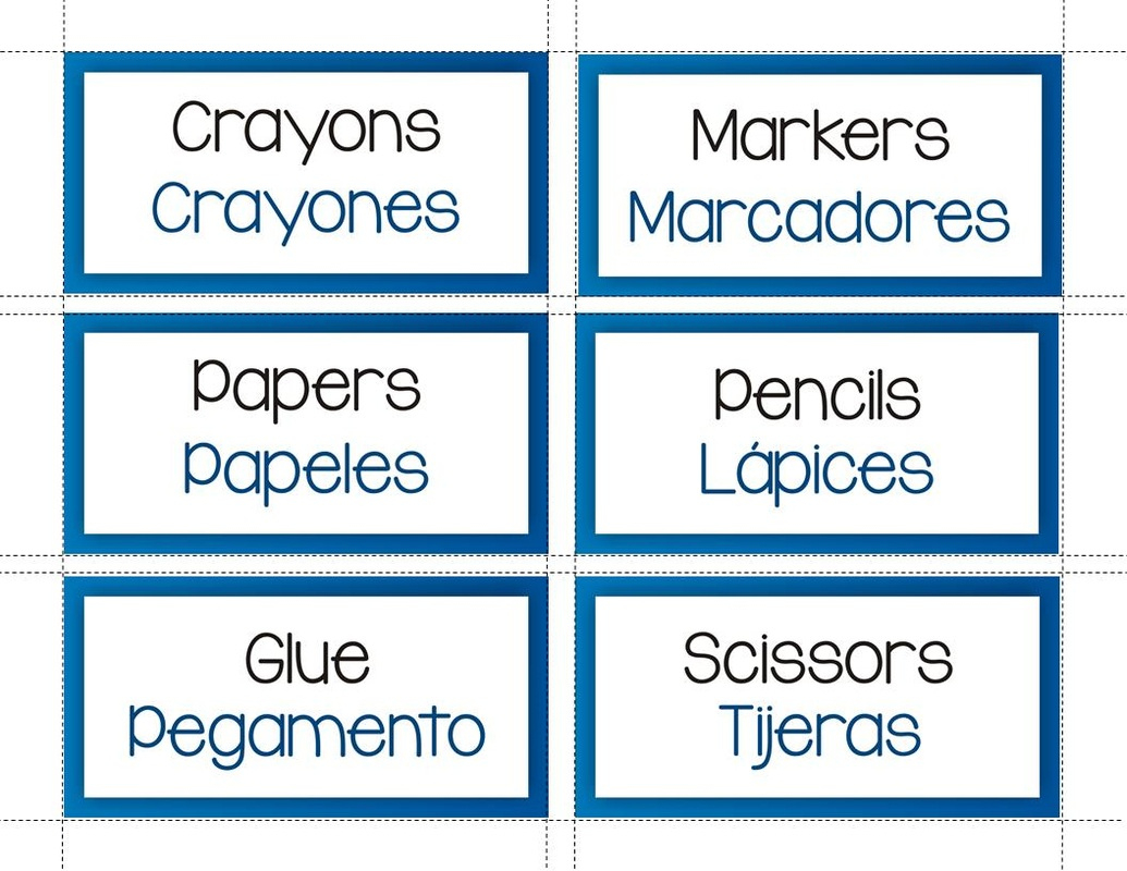 Freebies! - Hundred Languages inside Free Printable Spanish Classroom Labels