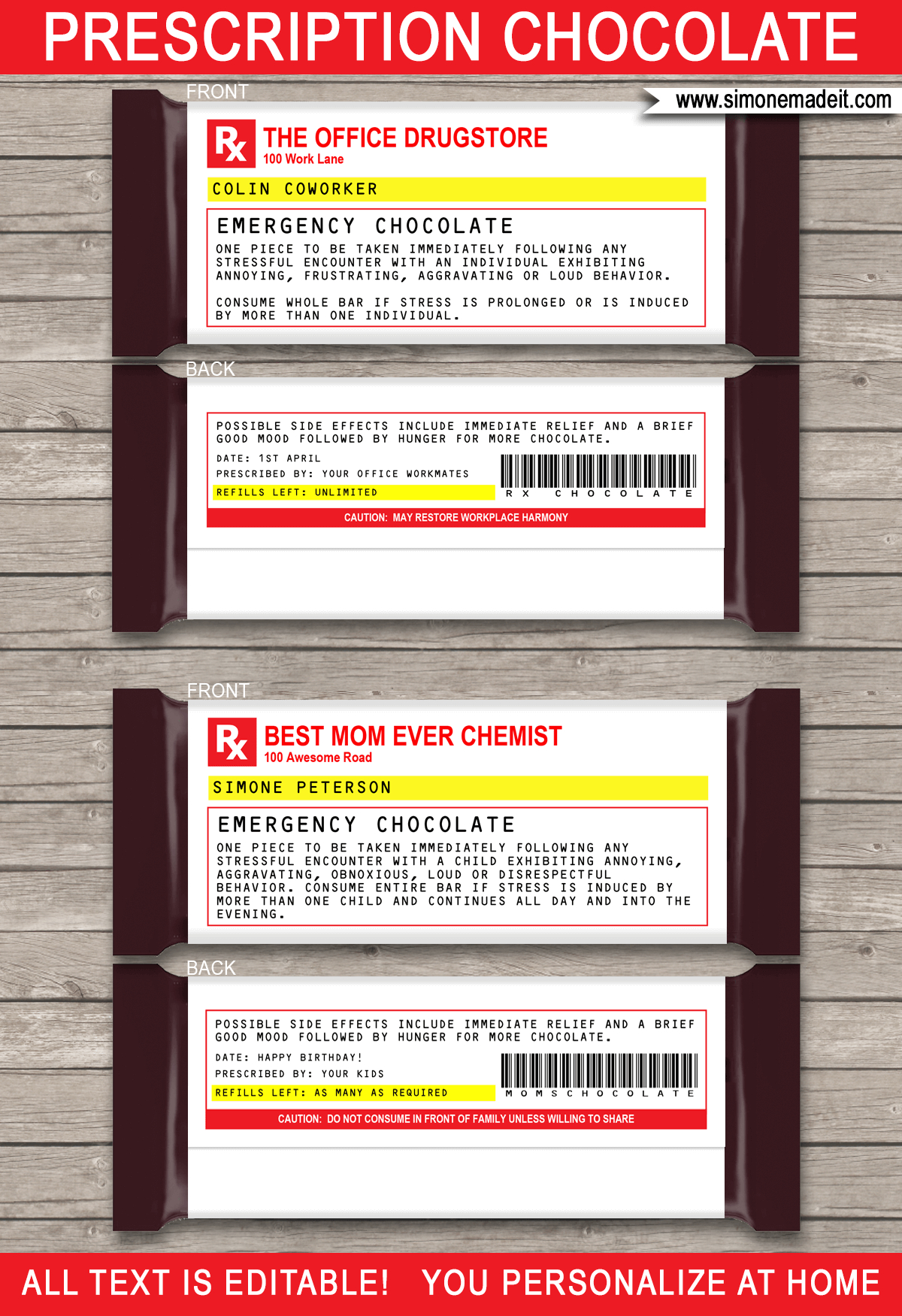 Gag Prescription Label Templates | Printable Chill Pills | Funny intended for Free Printable Candy Prescription Labels