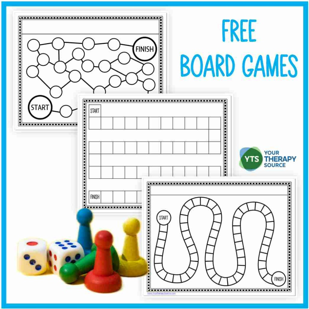 Game Board Printable - Free - Your Therapy Source for Free Printable Game Pieces