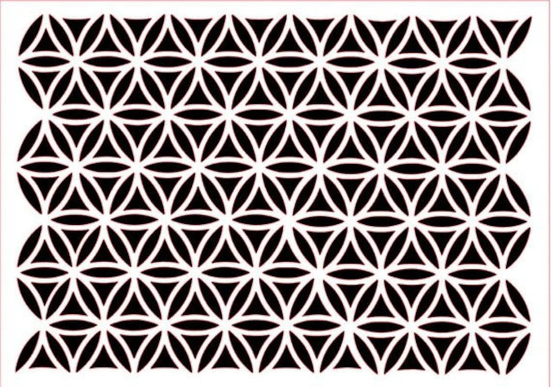 Geometric Flower Of Life Pattern Stencil - Etsy with regard to Flower of Life Stencil Printable