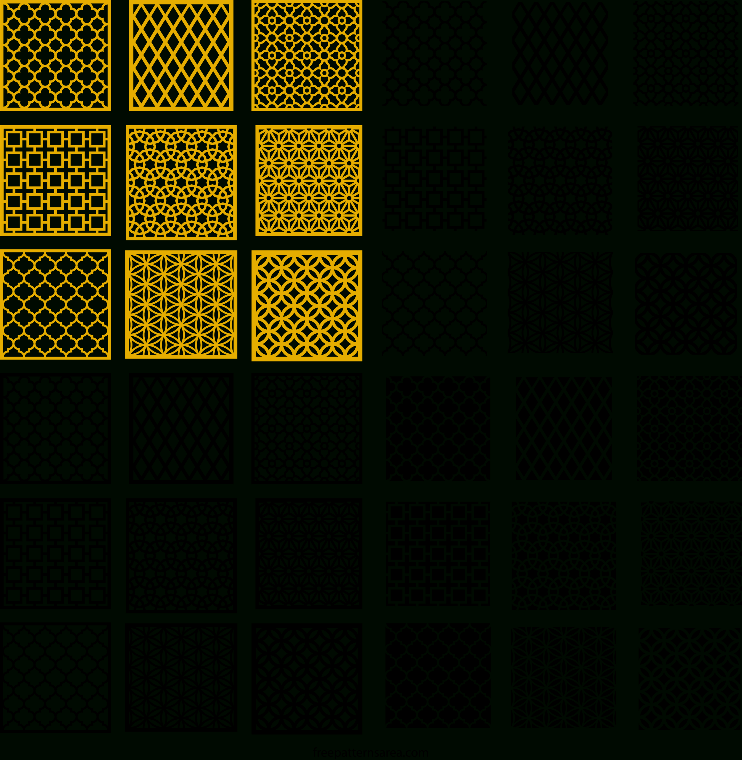 Geometric Motifs &amp;amp; Repeating Pattern Vectors - Freepatternsarea with Free Printable Geometric Patterns