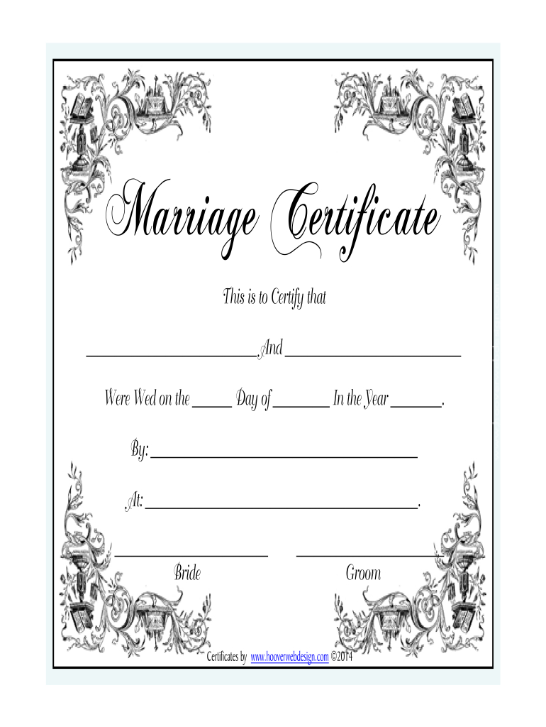 Get Married Online Virtual - Fill Online, Printable, Fillable inside Free Fake Marriage Certificate Template
