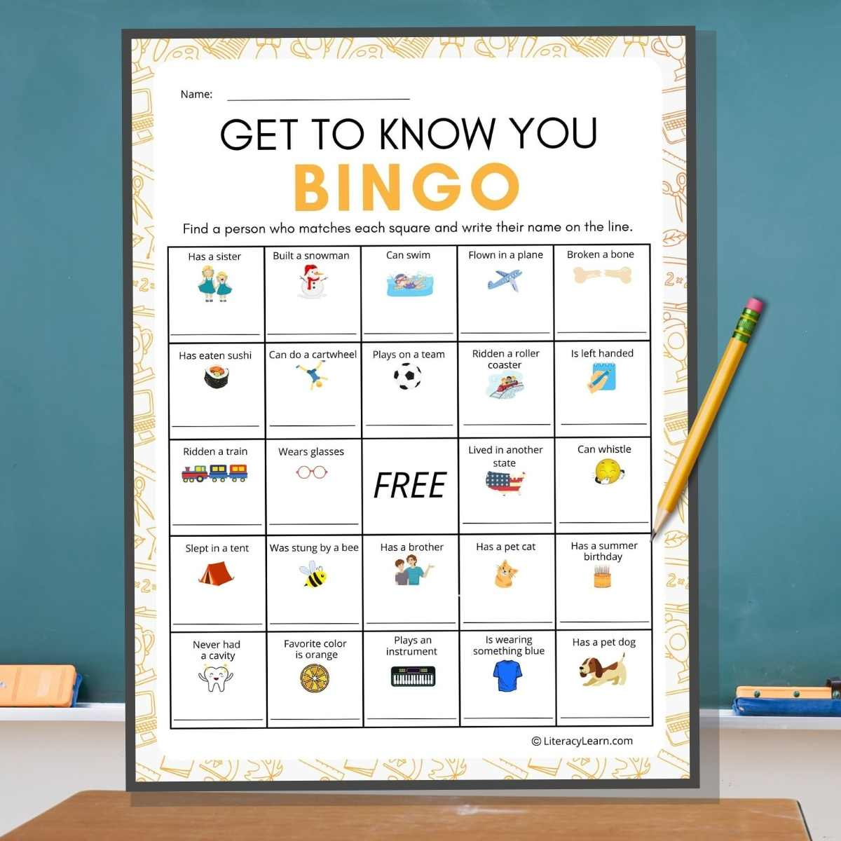 Get To Know You Bingo For Kids - Free Printable - Literacy Learn pertaining to Free Friendship Bingo Game Printables
