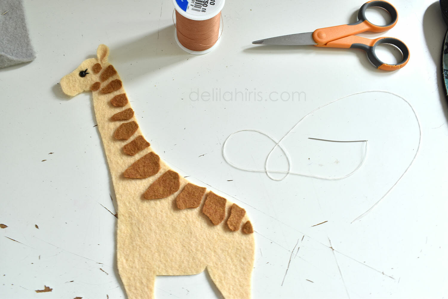Giraffe Sewing Pattern Pdf &amp;amp; Svg File Tutorial - Delilah Iris Felt in Free Printable Giraffe Sewing Patterns