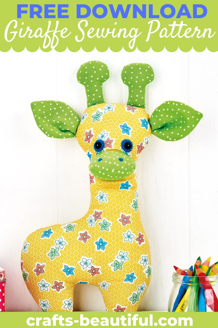 Giraffe Toy Sewing Pattern within Free Printable Giraffe Sewing Patterns