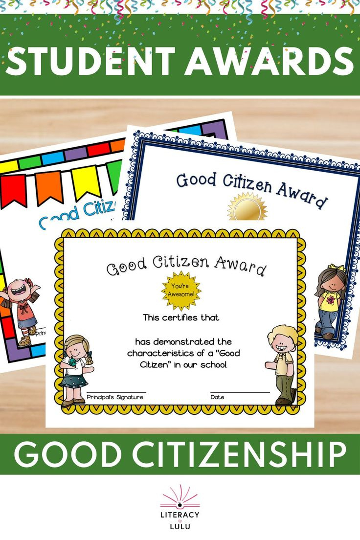 Good Citizen Award For Schoolwide Behavior Editable inside Free Printable Good Citizen Certificates