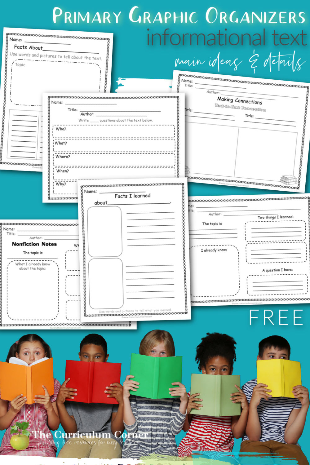 Graphic Organizers For Informational Text - The Curriculum Corner 123 throughout Free Printable Nonfiction Graphic Organizers