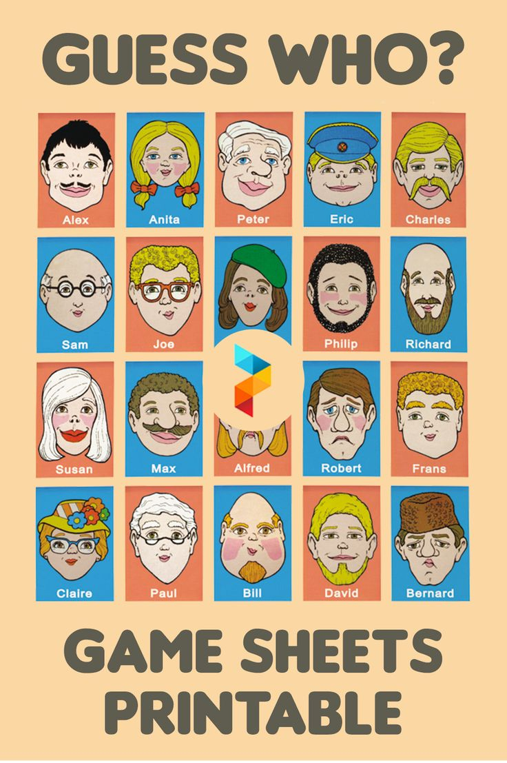 Guess Who Game Sheets Printable in Guess Who Free Printables