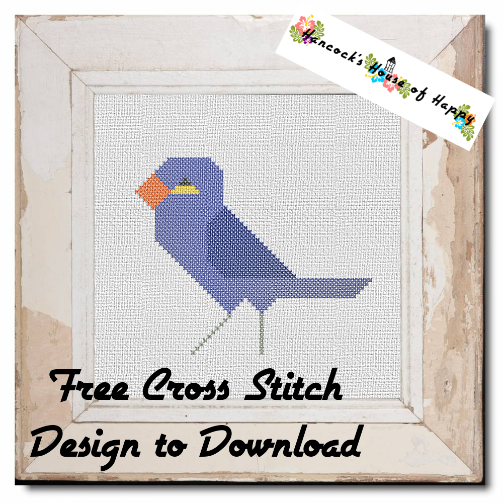 Hancock&amp;#039;S House Of Happy: Free Beginner Cross Stitch Design To inside Free Easy Printable Bluebird Cross Stitch Patterns