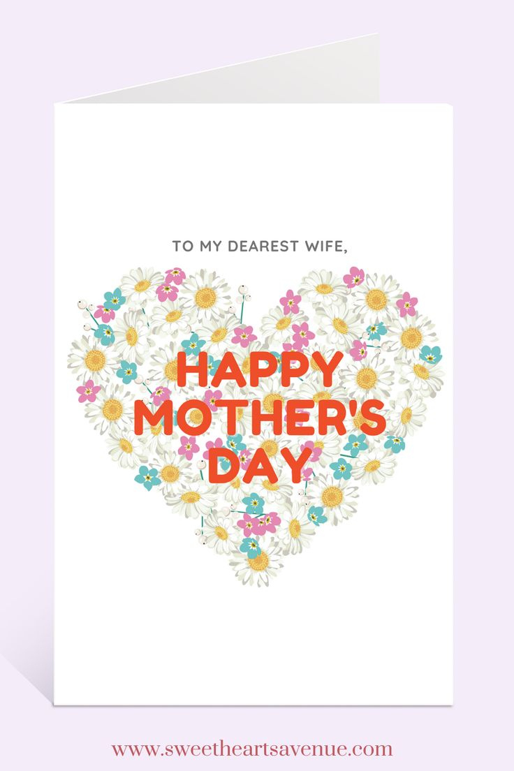 Happy Mother&amp;#039;S Day Card From Husband - Free Printable within Free Printable Mothers Day Cards From Husband To Wife