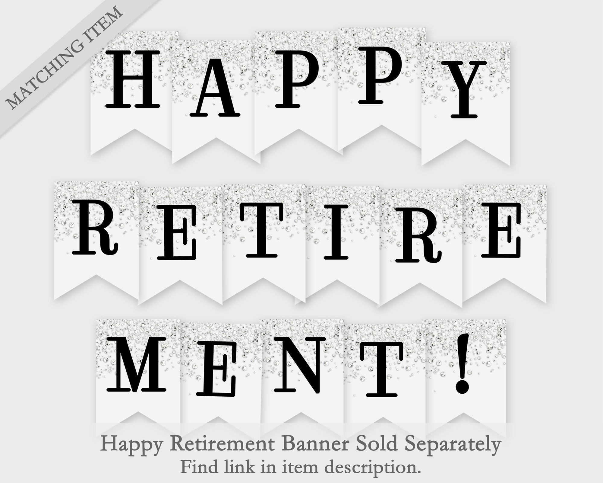 Happy Retirement Printable Banner - Blue Confetti Glitters regarding Free Printable Happy Retirement Banner