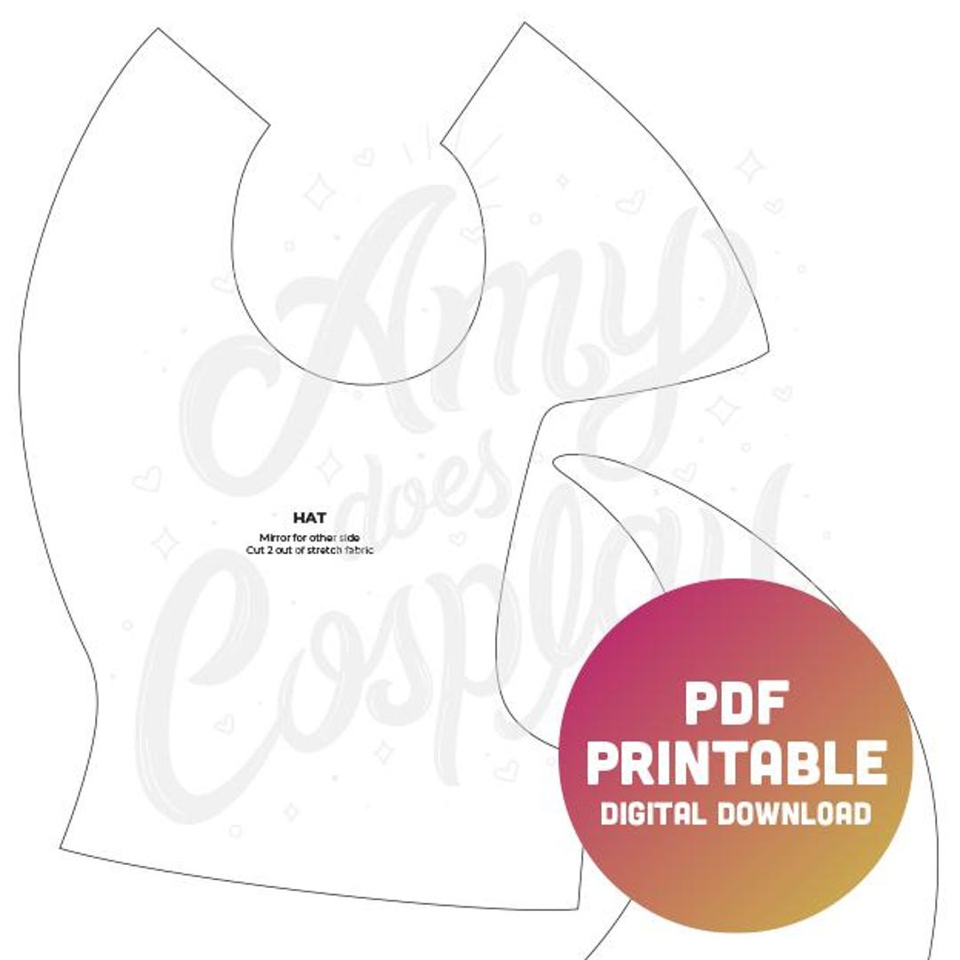 Hat Patterns Fabric inside Free Printable Jester Hat Pattern