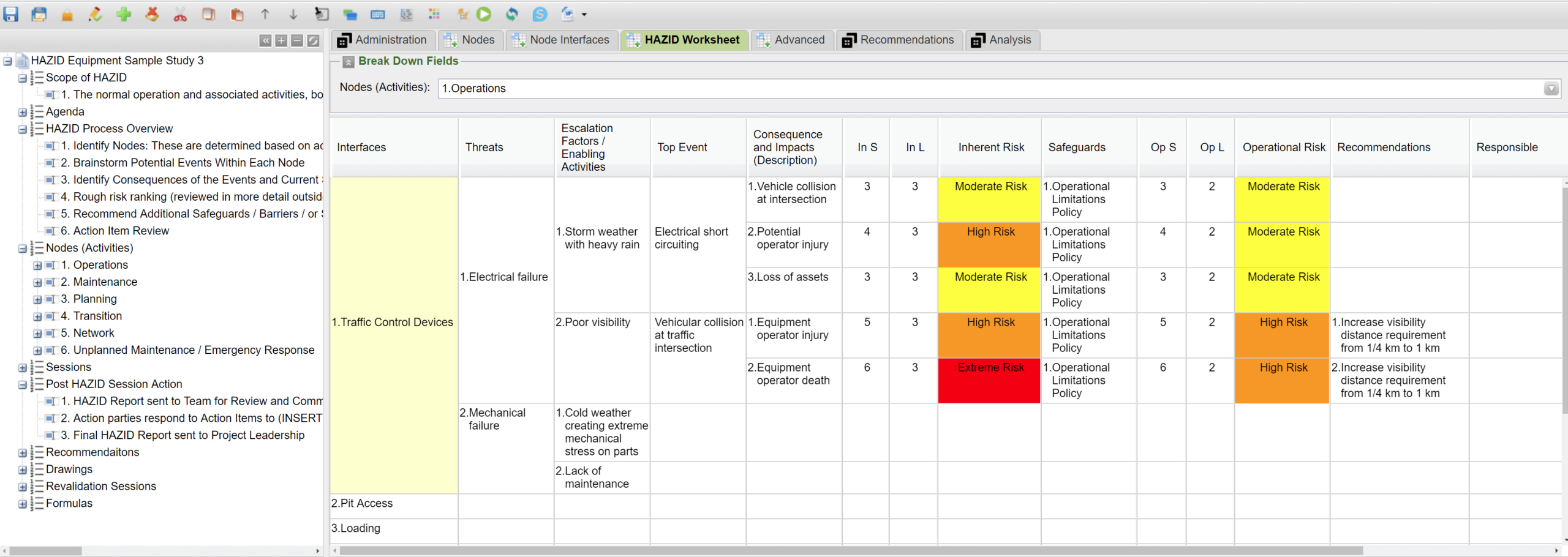 Hazid Capabilities – Risk5U English throughout Free Hazop Excel Template