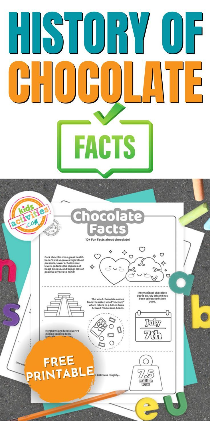 History Of Chocolate Facts intended for Free Chocolate Touch Printables